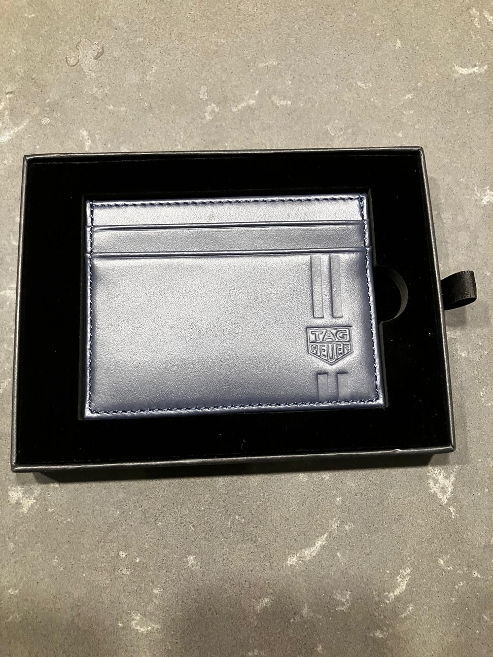 TAG Heuer Navy Leather Card Wallet